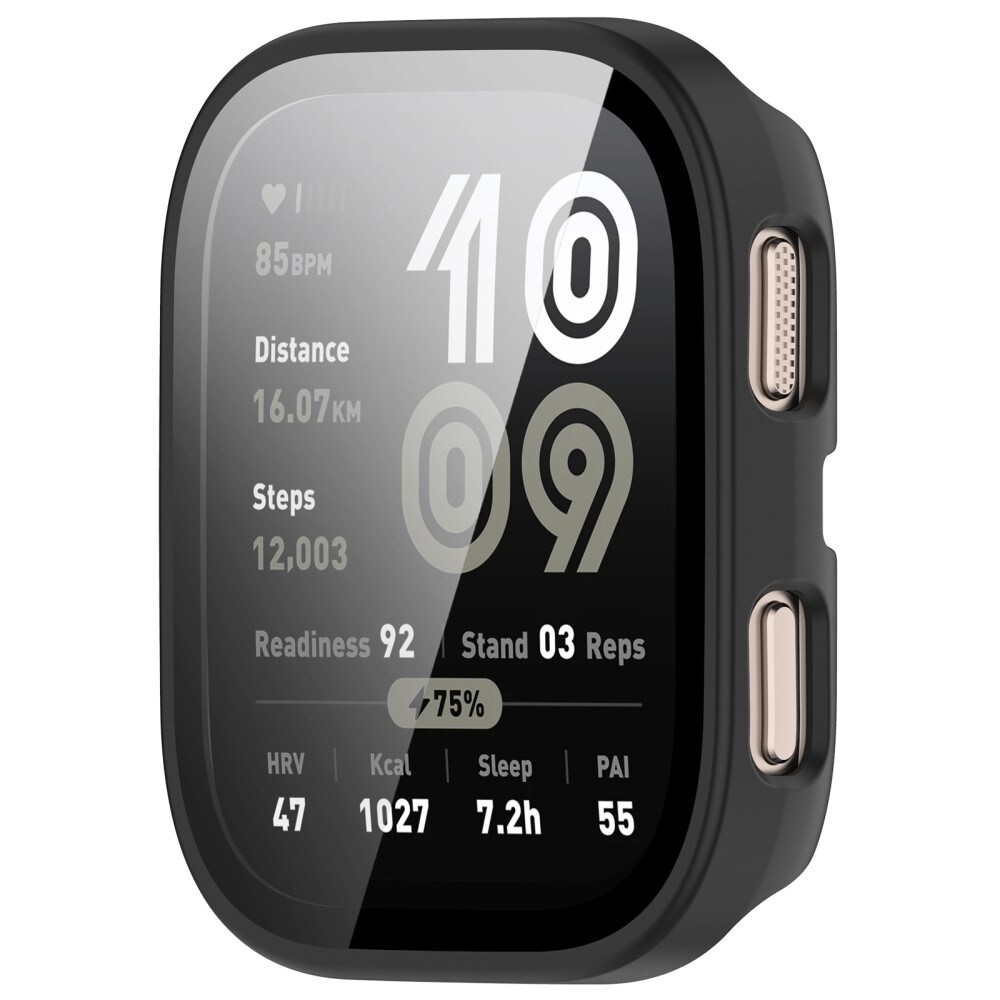 Amazfit Bip 6 Heldækkende cover med indbygget skærmbeskytter, Sort