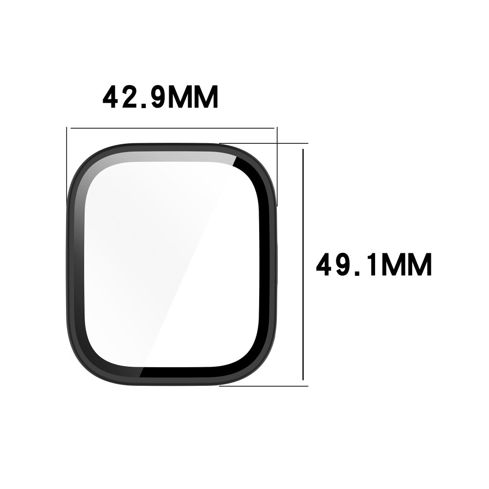 Amazfit Bip 6 Heldækkende cover med indbygget skærmbeskytter, Sort