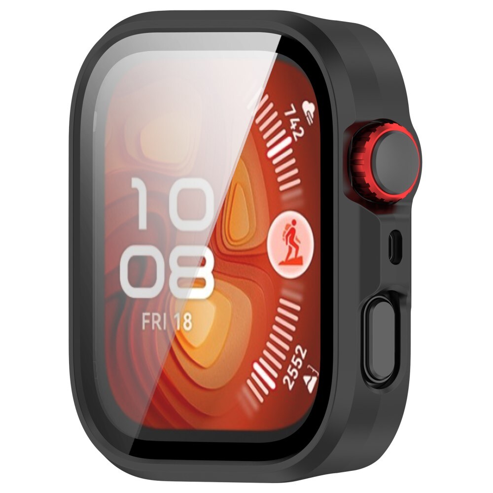 Huawei Watch Fit 4 Pro Heldækkende cover med indbygget skærmbeskytter, Sort