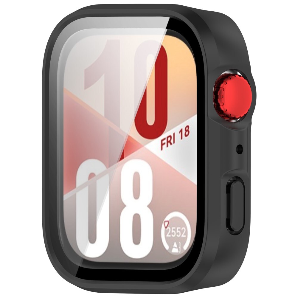 Huawei Watch Fit 4 Heldækkende cover med indbygget skærmbeskytter, Sort