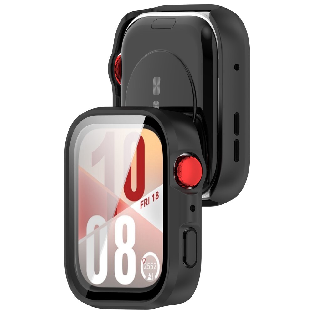 Huawei Watch Fit 4 Heldækkende cover med indbygget skærmbeskytter, Sort