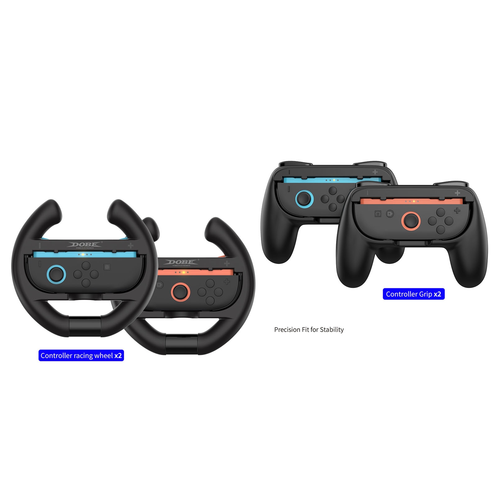 Nintendo Switch 2 Joy-Con håndkontroller og rat, Sort