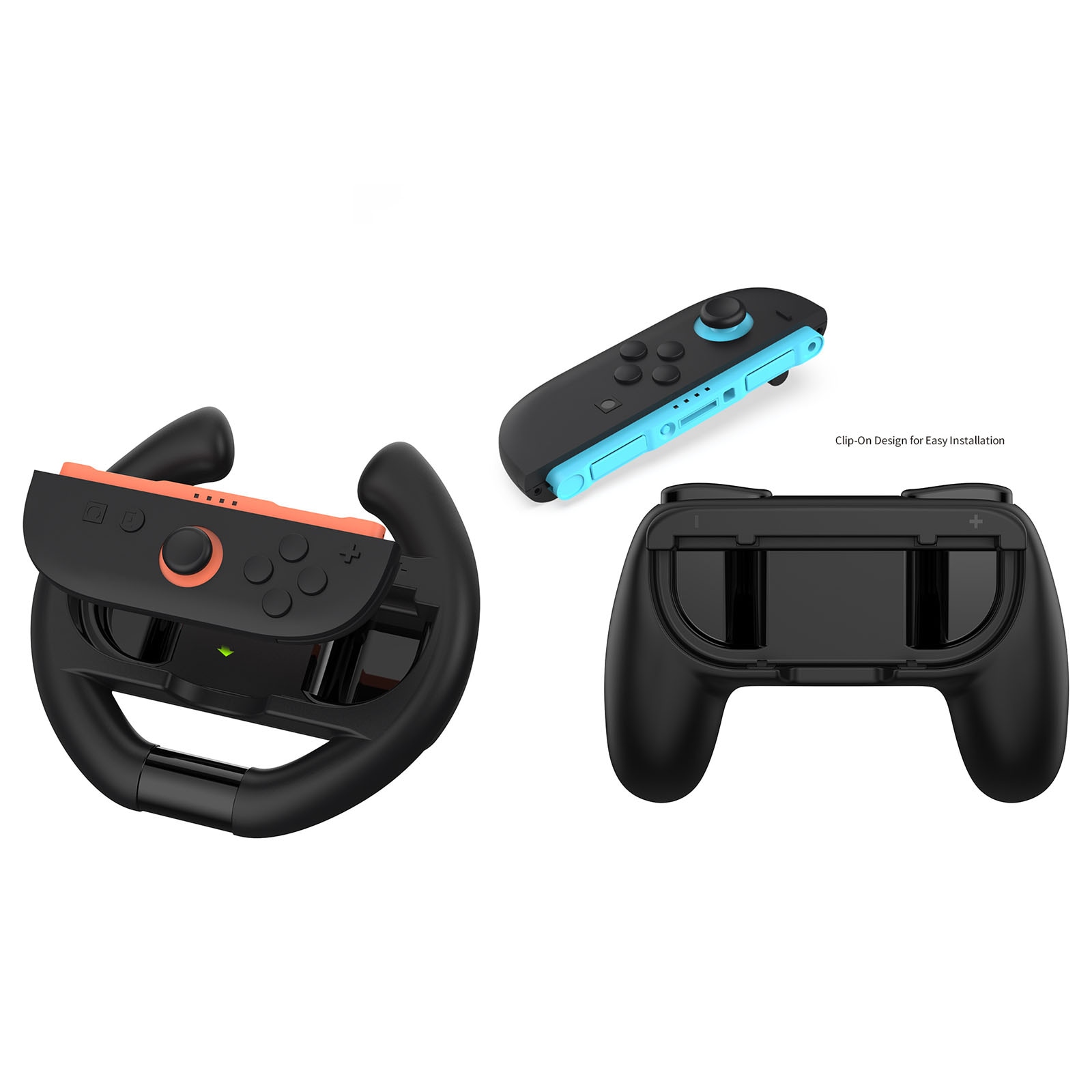 Nintendo Switch 2 Joy-Con håndkontroller og rat, Sort