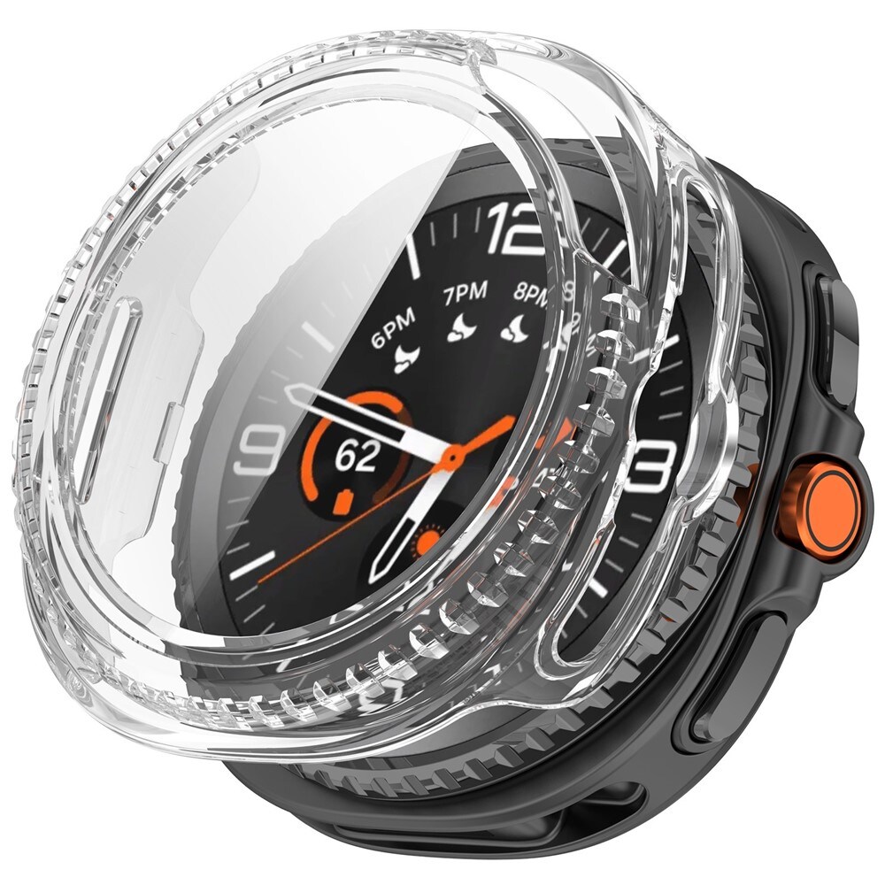 Samsung Galaxy Watch Ultra (2025) Heldækkende cover med indbygget skærmbeskytter, Gennemsigtig