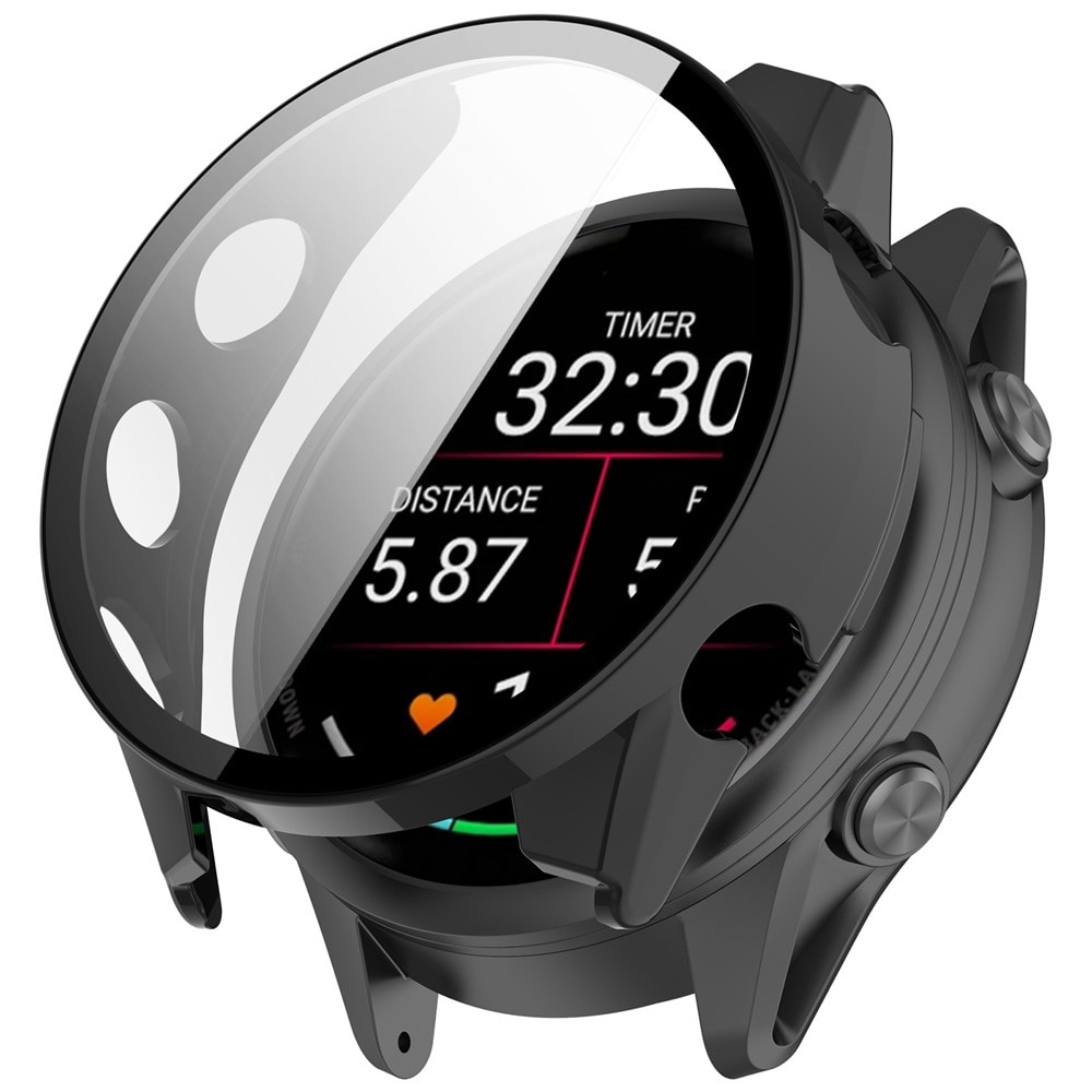 Garmin Forerunner 570 47mm Heldækkende cover med indbygget skærmbeskytter, Sort
