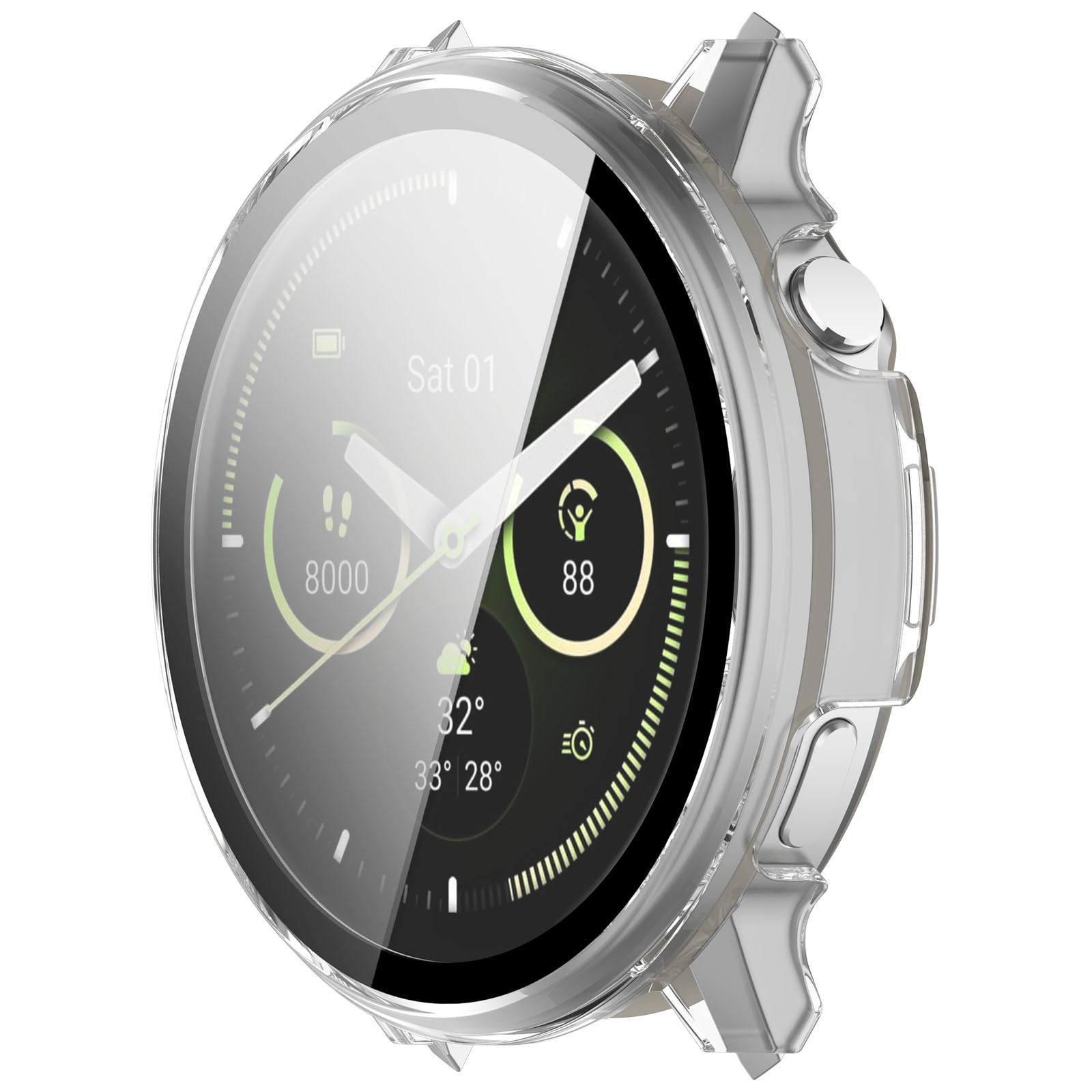 Garmin Venu 4 41mm Heldækkende cover med indbygget skærmbeskytter, Gennemsigtig