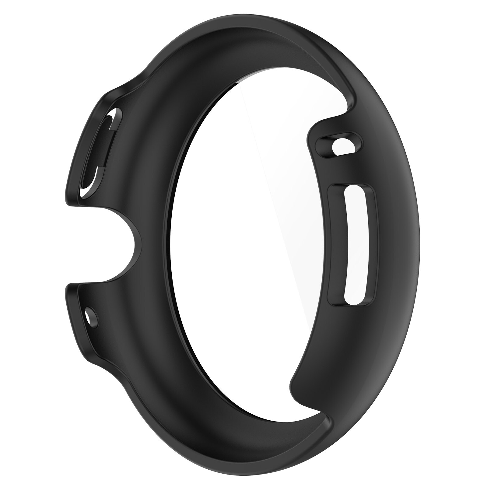 Google Pixel Watch 4 45mm Heldækkende cover med indbygget skærmbeskytter, Sort