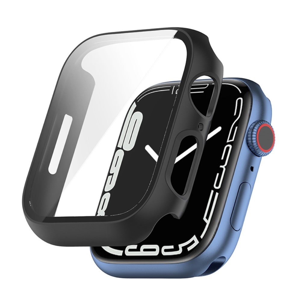 Apple Watch Series 8 45mm Heldækkende cover med indbygget skærmbeskytter, Sort