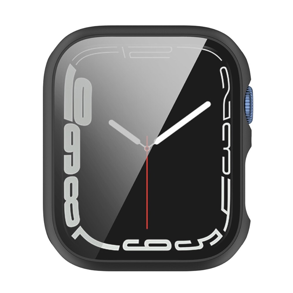 Apple Watch Series 8 45mm Heldækkende cover med indbygget skærmbeskytter, Sort