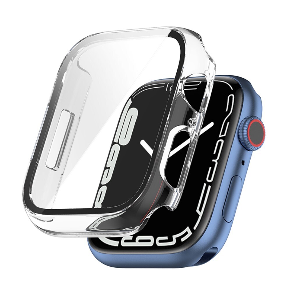 Apple Watch Series 4-6 44mm Heldækkende cover med indbygget skærmbeskytter, Gennemsigtig