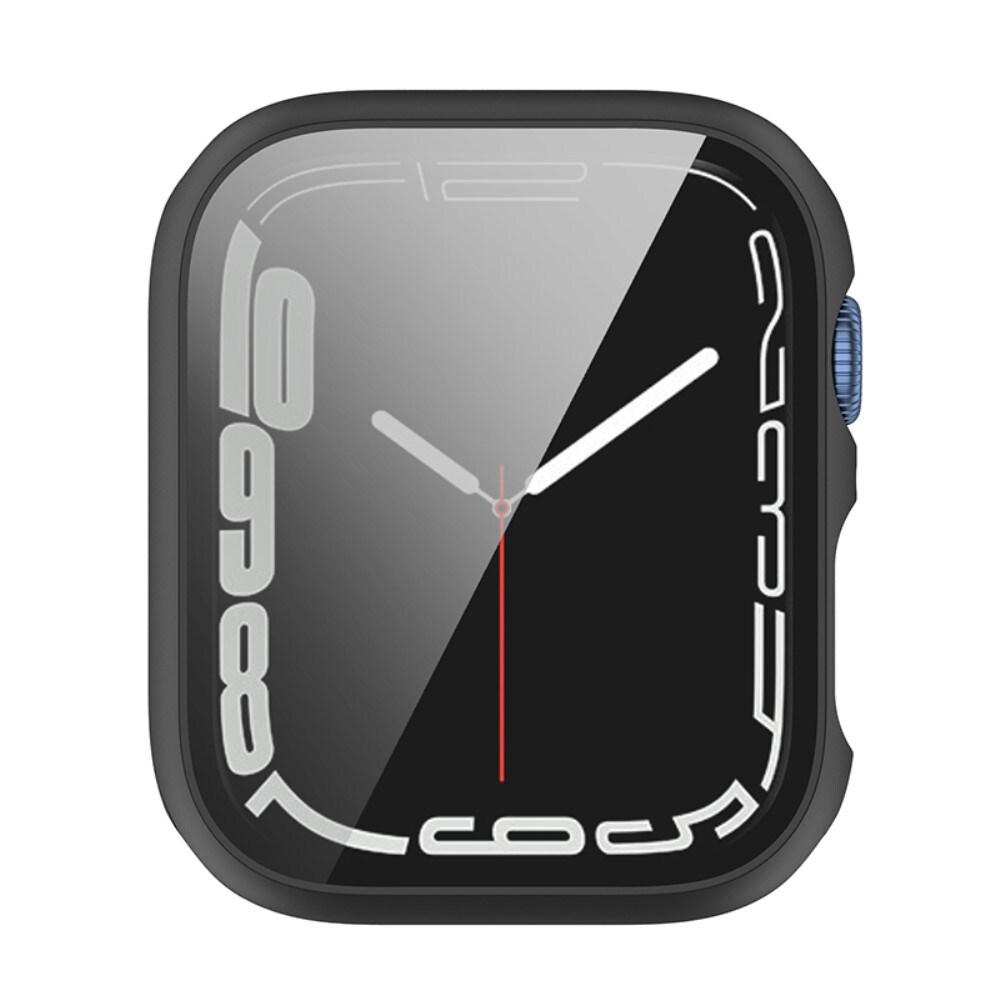 Apple Watch Series 7 41mm Heldækkende cover med indbygget skærmbeskytter, Sort