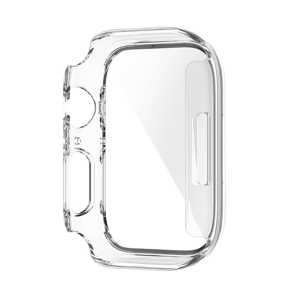 Apple Watch Series 9 45mm Heldækkende cover med indbygget skærmbeskytter, Gennemsigtig