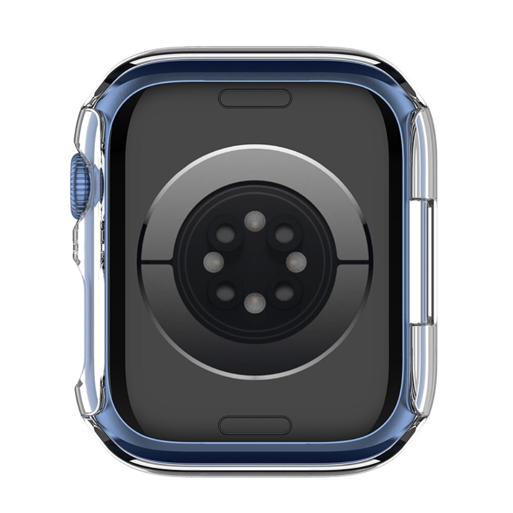 Apple Watch Series 9 45mm Heldækkende cover med indbygget skærmbeskytter, Gennemsigtig