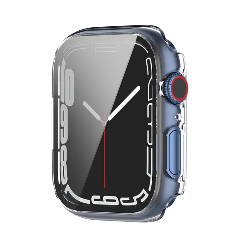 Apple Watch Series 9 45mm Heldækkende cover med indbygget skærmbeskytter, Gennemsigtig