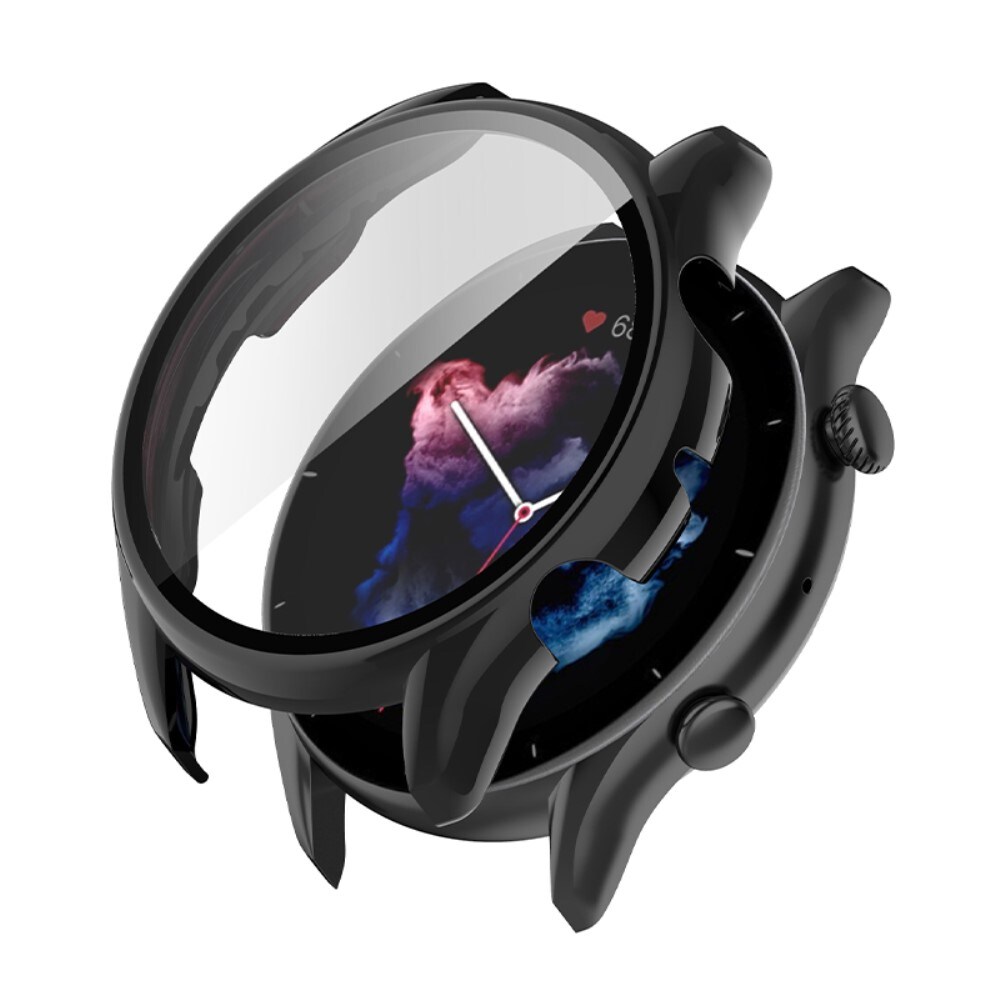 Amazfit GTR 3/GTR 3 Pro Heldækkende cover med indbygget skærmbeskytter, Sort