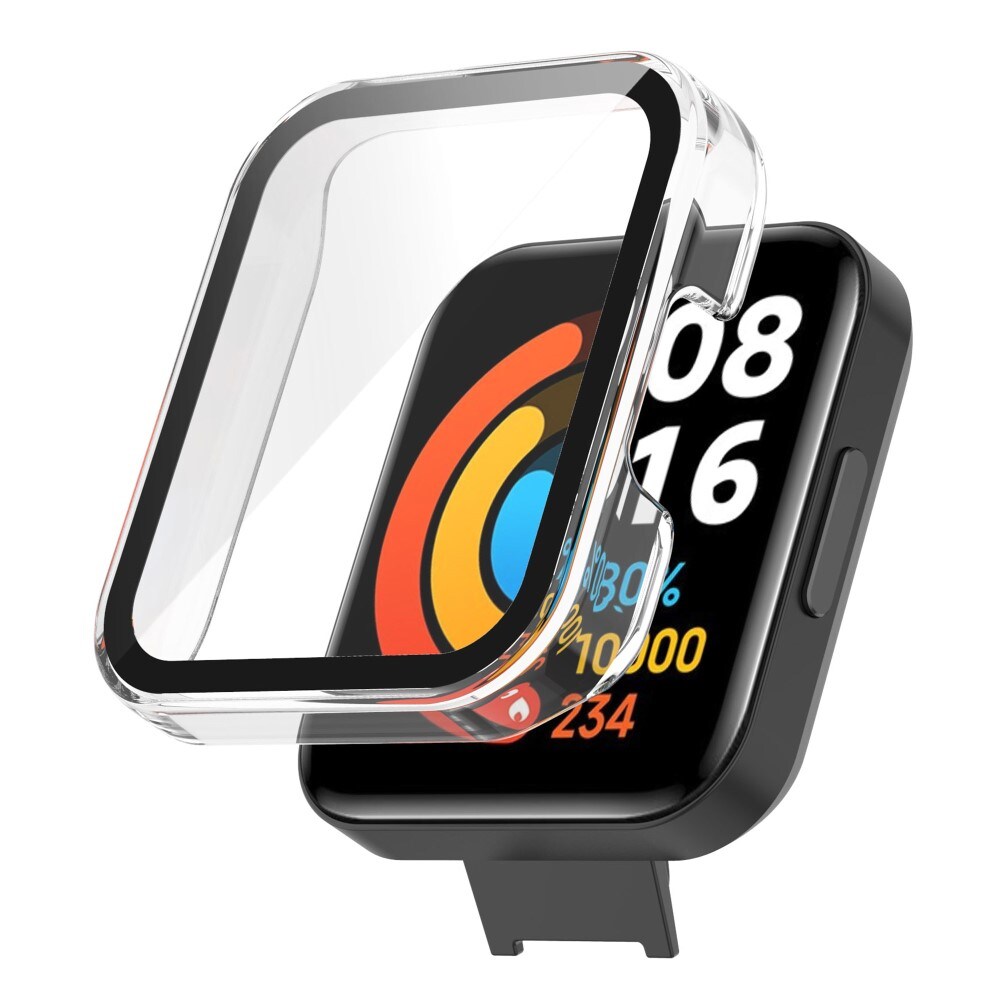Xiaomi Redmi Watch 2 Lite Heldækkende cover med indbygget skærmbeskytter, Gennemsigtig