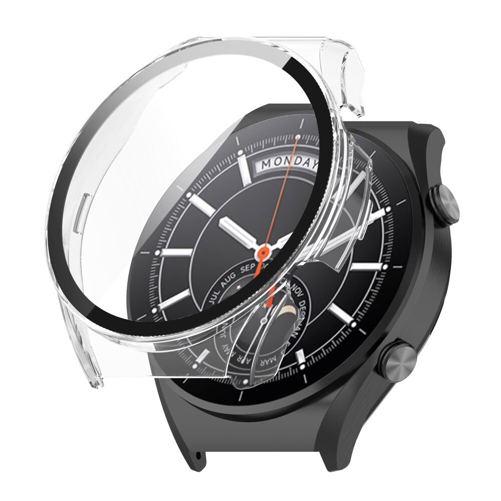 Xiaomi Watch S1 Heldækkende cover med indbygget skærmbeskytter, Gennemsigtig