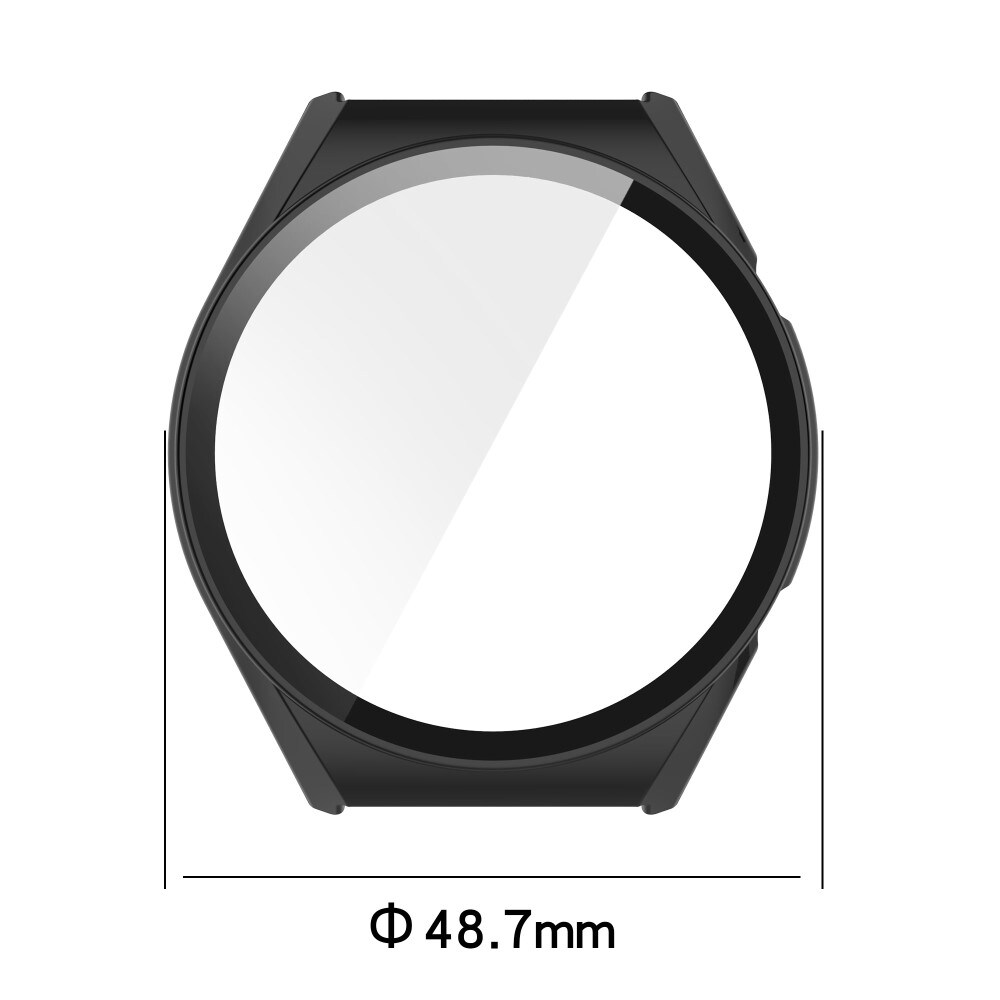 Xiaomi Watch S1 Heldækkende cover med indbygget skærmbeskytter, Gennemsigtig
