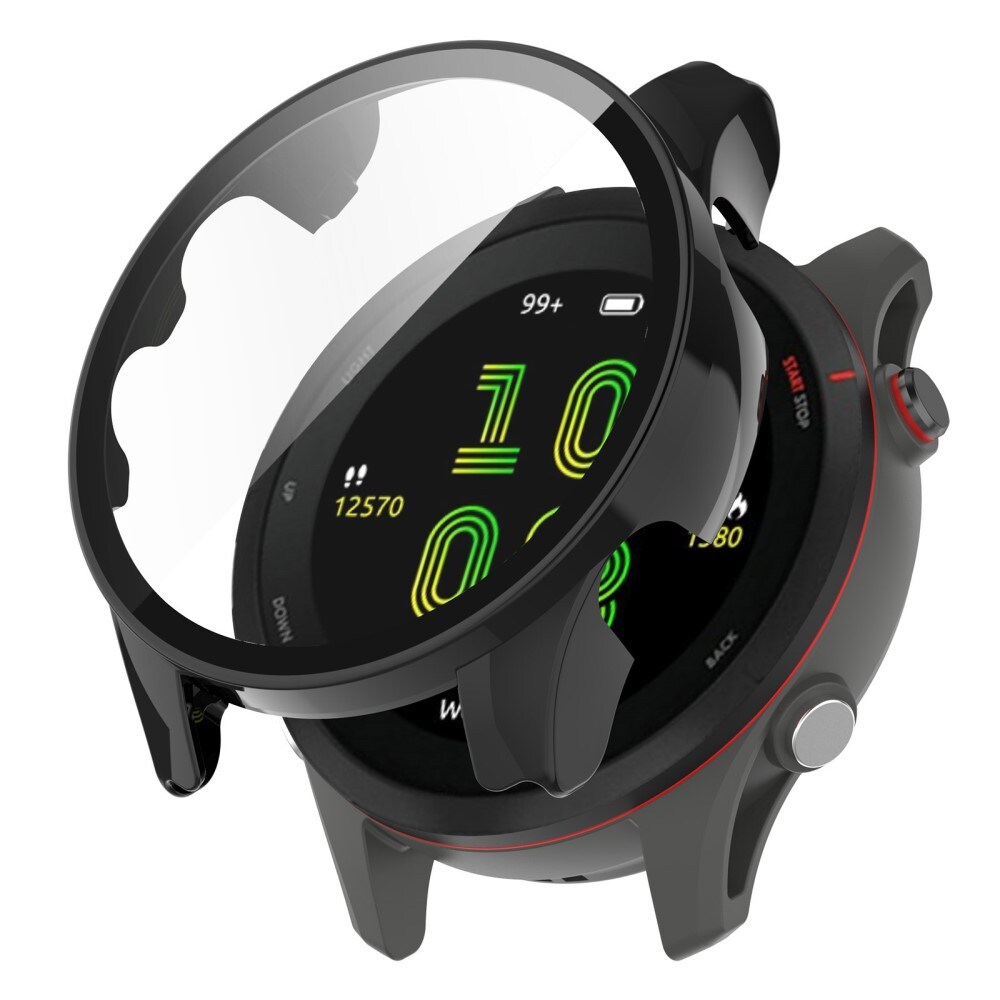 Garmin Forerunner 255 Heldækkende cover med indbygget skærmbeskytter, Sort
