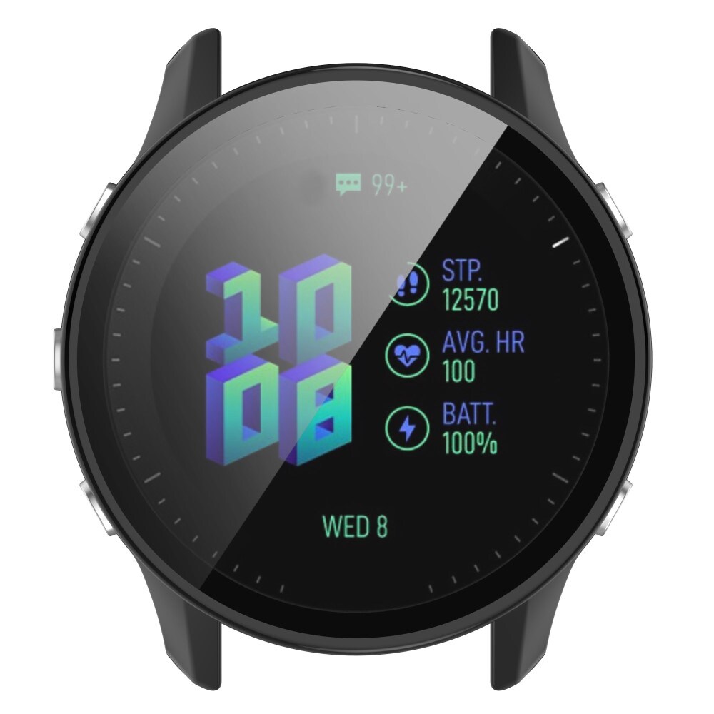 Garmin Forerunner 955 Heldækkende cover med indbygget skærmbeskytter, Sort