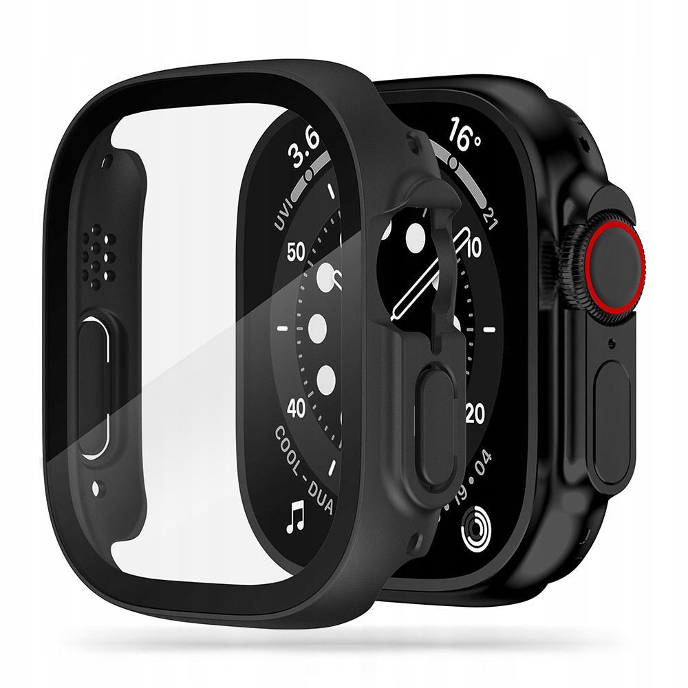 Apple Watch Ultra 49mm 1st Gen Heldækkende cover med indbygget skærmbeskytter, Sort