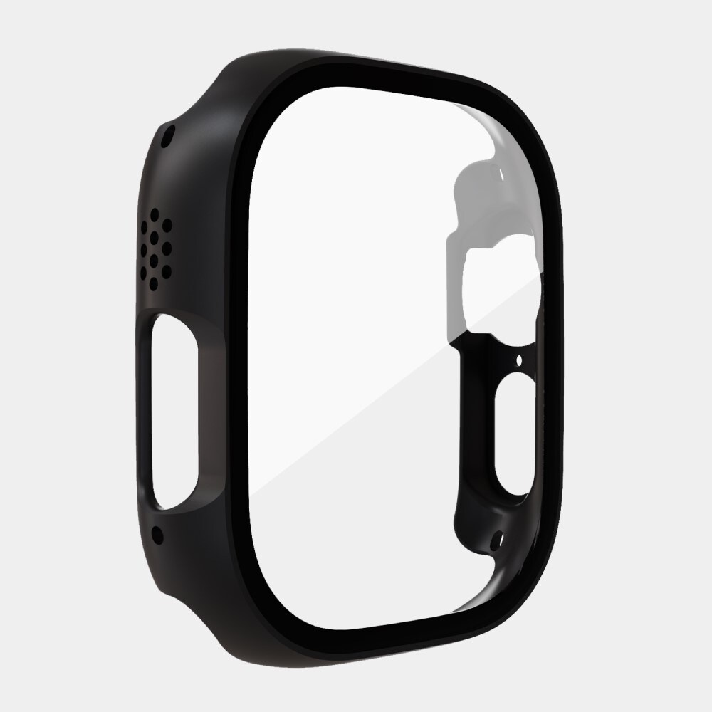 Apple Watch Ultra 49mm 1st Gen Heldækkende cover med indbygget skærmbeskytter, Sort