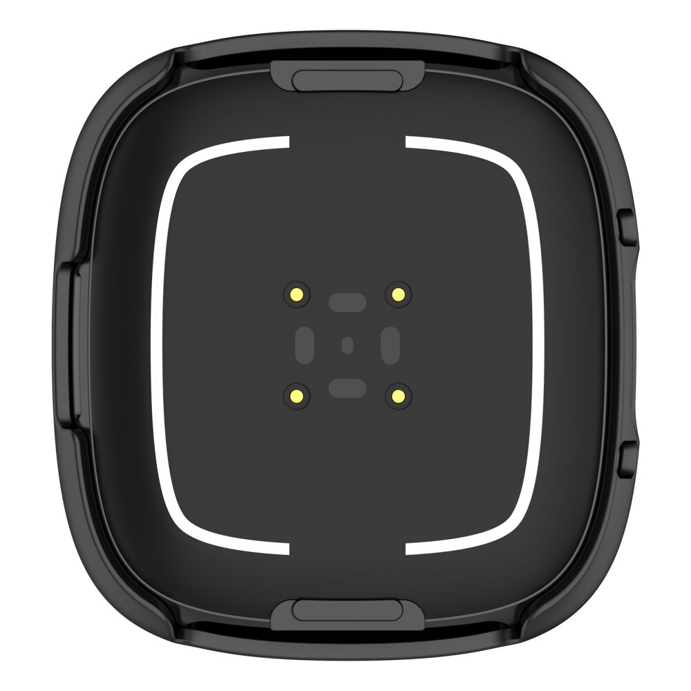 Fitbit Sense 2 Heldækkende cover med indbygget skærmbeskytter, Sort