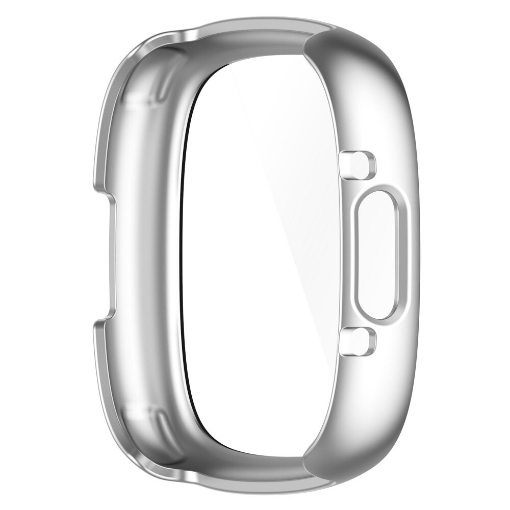 Fitbit Versa 4 Heldækkende cover med indbygget skærmbeskytter, Sølv