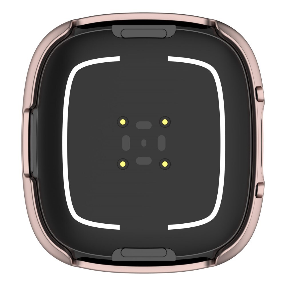 Fitbit Sense 2 Heldækkende cover med indbygget skærmbeskytter, Rose guld