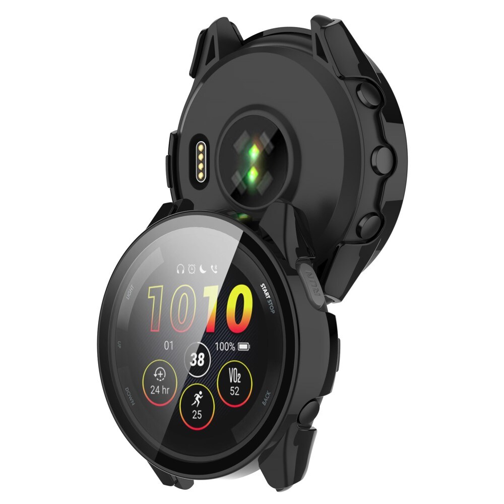 Garmin Forerunner 265S Heldækkende cover med indbygget skærmbeskytter, Sort