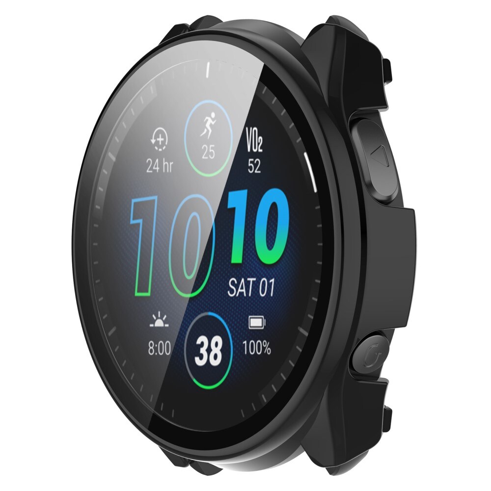 Garmin Forerunner 965 Heldækkende cover med indbygget skærmbeskytter, Sort