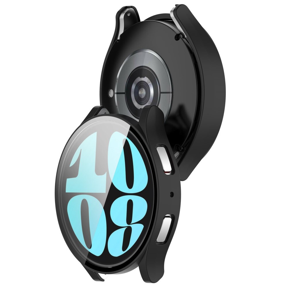 Samsung Galaxy Watch 6 40mm Heldækkende cover med indbygget skærmbeskytter, Sort