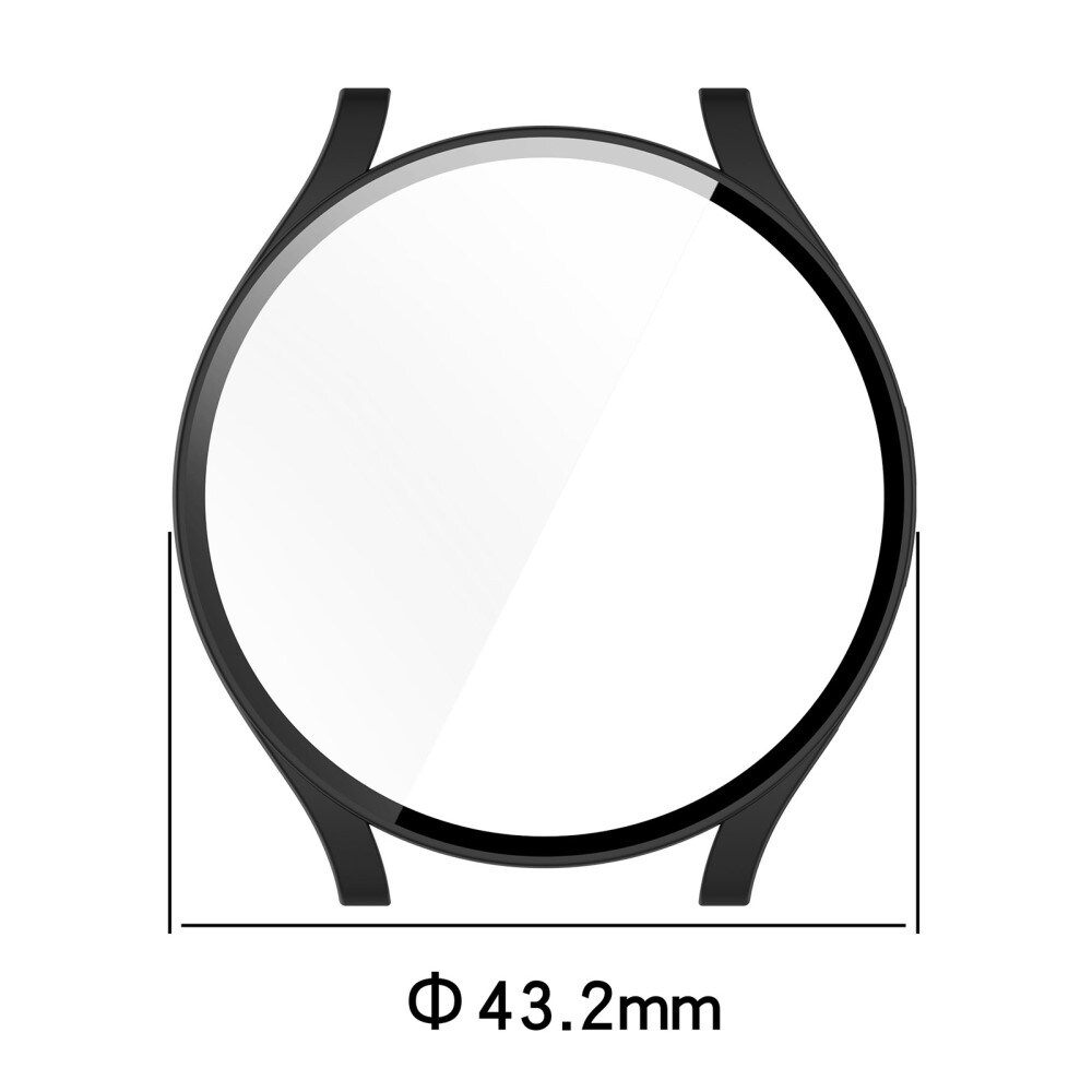 Samsung Galaxy Watch 6 40mm Heldækkende cover med indbygget skærmbeskytter, Sort