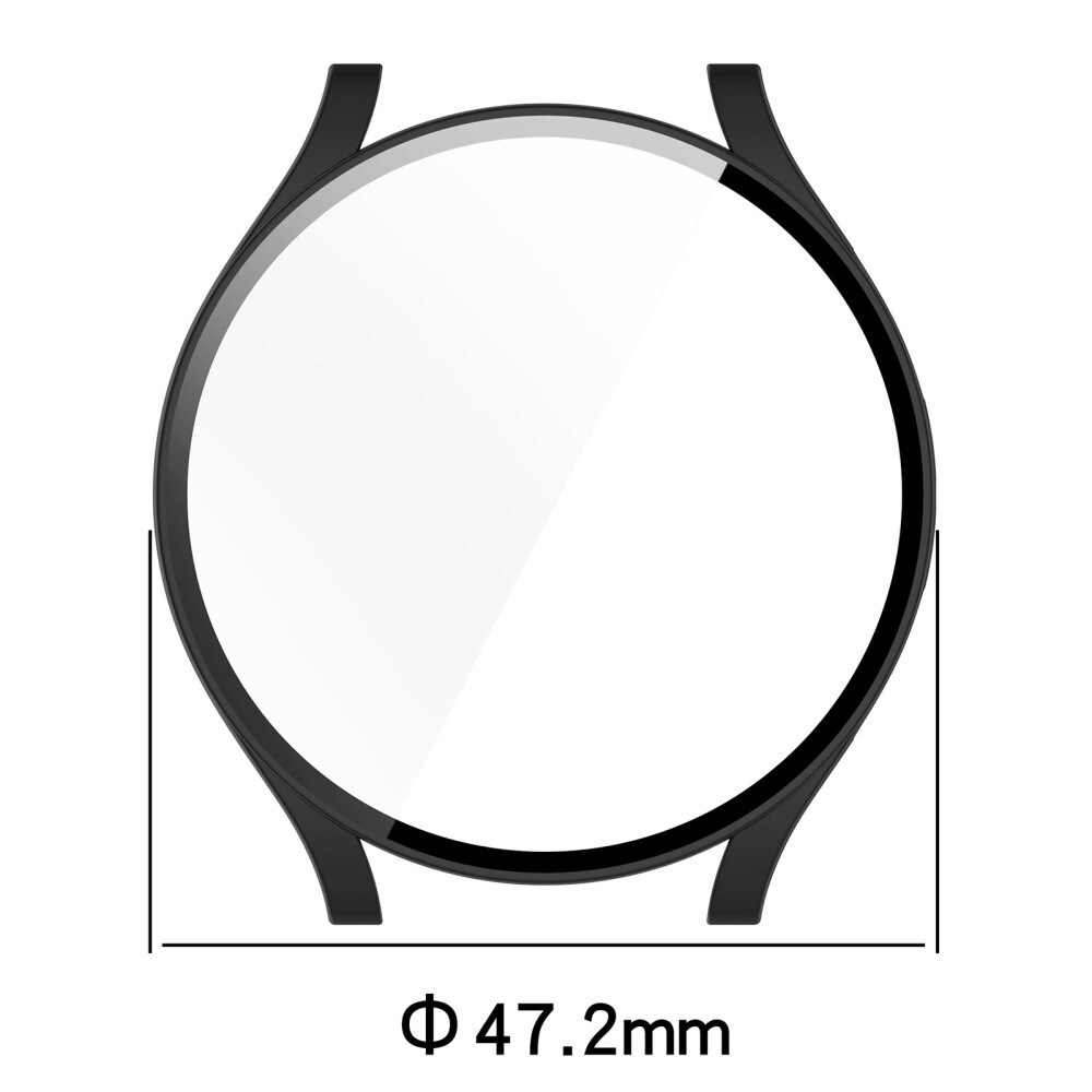 Samsung Galaxy Watch 6 44mm Heldækkende cover med indbygget skærmbeskytter, Gennemsigtig