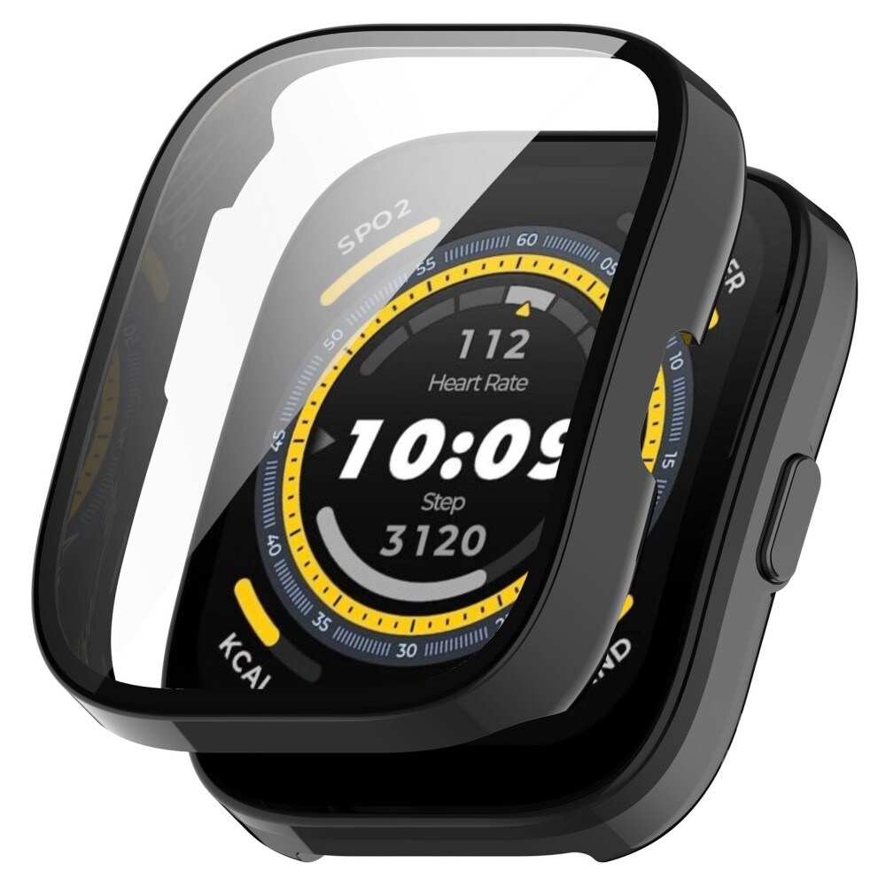 Amazfit Bip 5 Heldækkende cover med indbygget skærmbeskytter, Sort