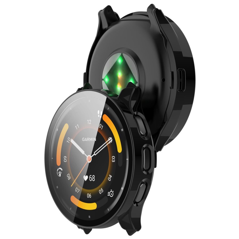 Garmin Venu 3 Heldækkende cover med indbygget skærmbeskytter, Sort