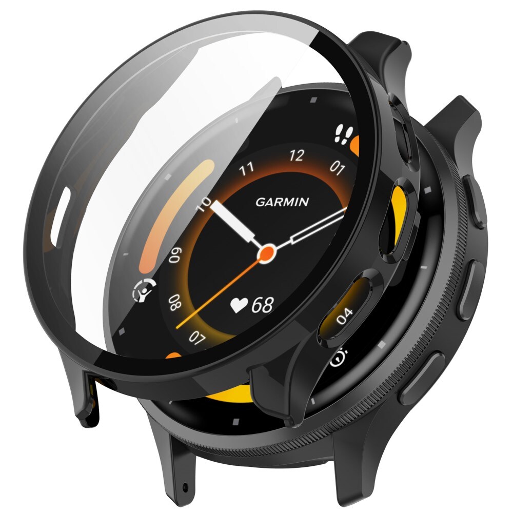 Garmin Venu 3s Heldækkende cover med indbygget skærmbeskytter, Sort