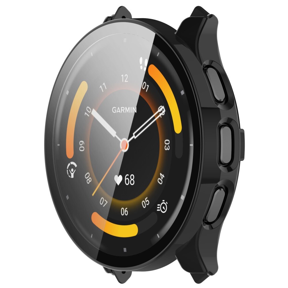 Garmin Venu 3s Heldækkende cover med indbygget skærmbeskytter, Sort
