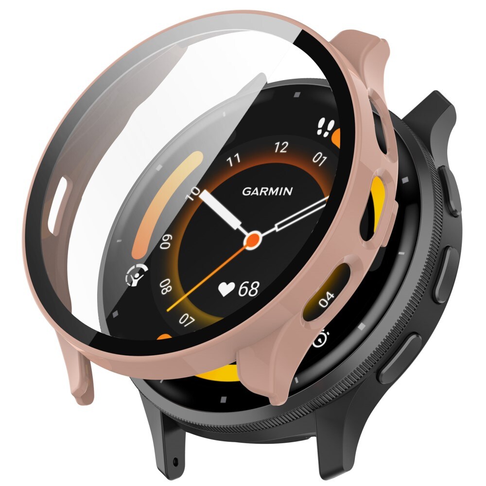 Garmin Venu 3s Heldækkende cover med indbygget skærmbeskytter, Lyserød