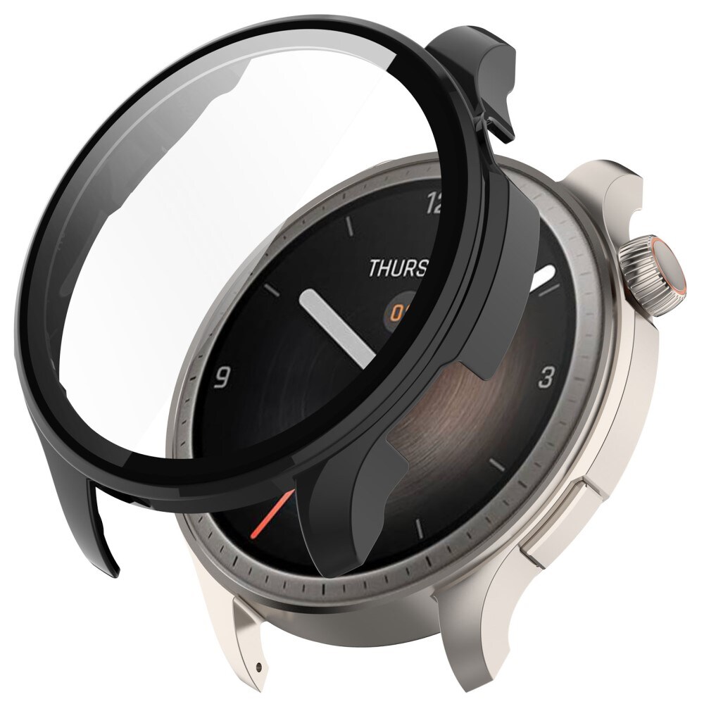 Amazfit Balance Heldækkende cover med indbygget skærmbeskytter, Sort