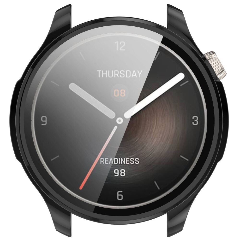 Amazfit Balance Heldækkende cover med indbygget skærmbeskytter, Sort
