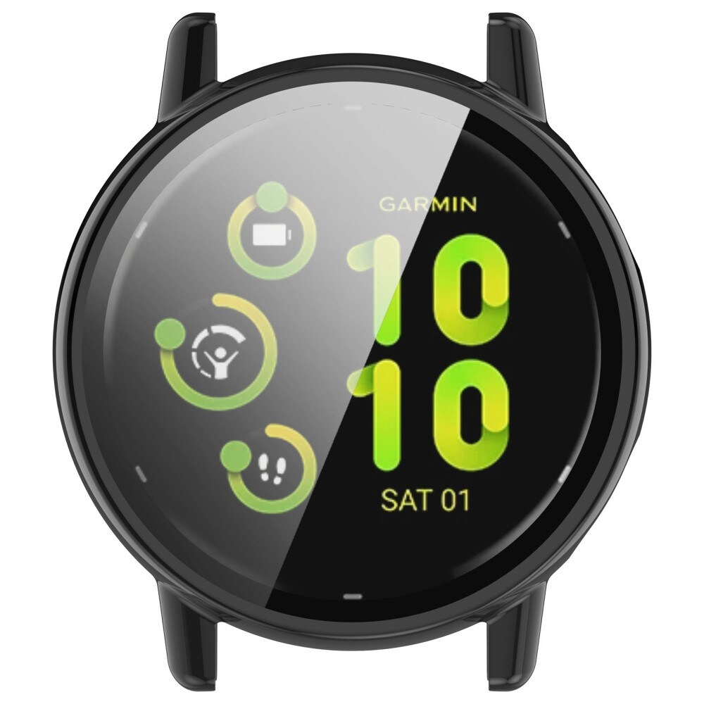 Garmin Vivoactive 5 Heldækkende cover med indbygget skærmbeskytter, Sort