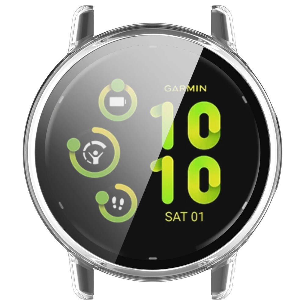 Garmin Vivoactive 5 Heldækkende cover med indbygget skærmbeskytter, Gennemsigtig