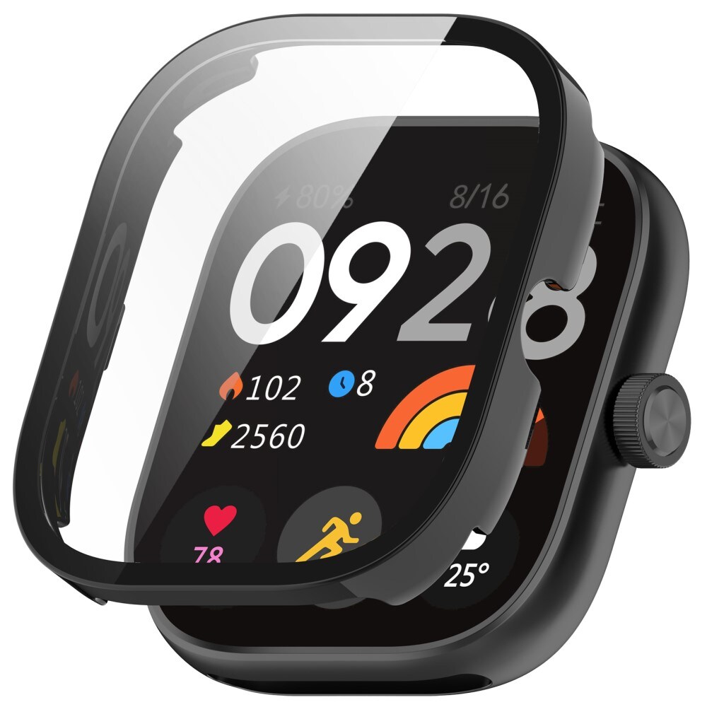 Xiaomi Redmi Watch 4 Heldækkende cover med indbygget skærmbeskytter, Sort