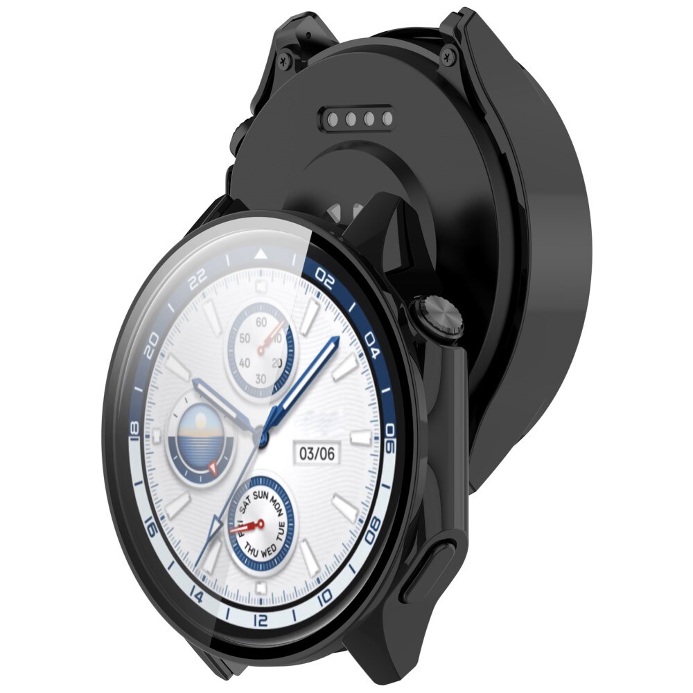  OnePlus Watch 2 Heldækkende cover med indbygget skærmbeskytter, Sort