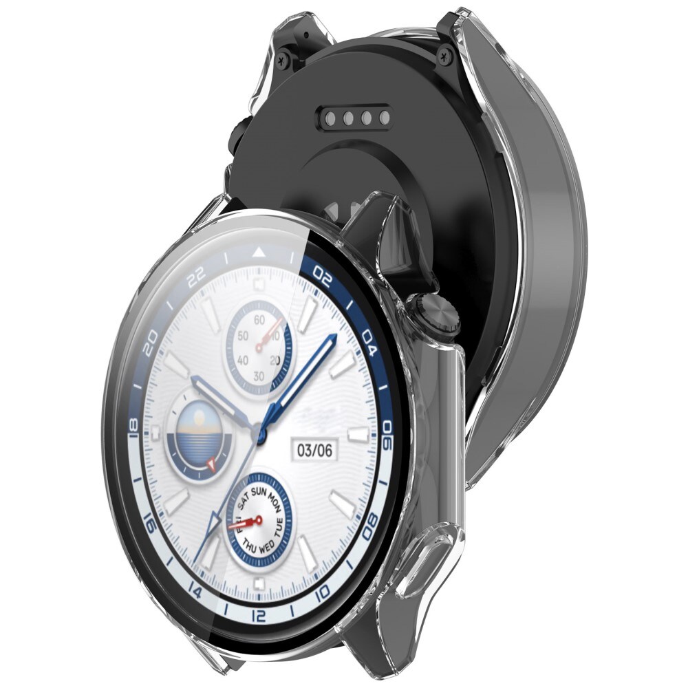  OnePlus Watch 2 Heldækkende cover med indbygget skærmbeskytter, Gennemsigtig