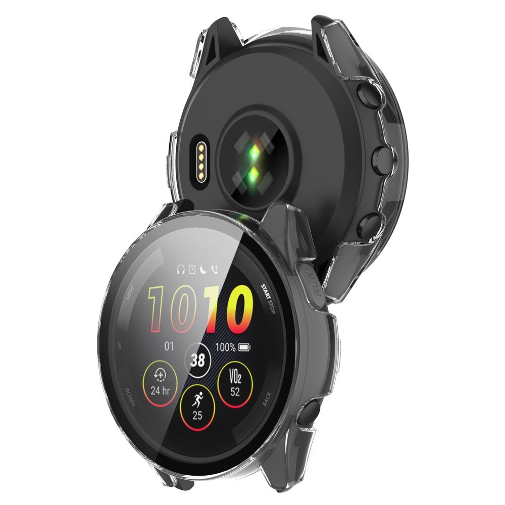 Garmin Forerunner 165 Heldækkende cover med indbygget skærmbeskytter, Gennemsigtig