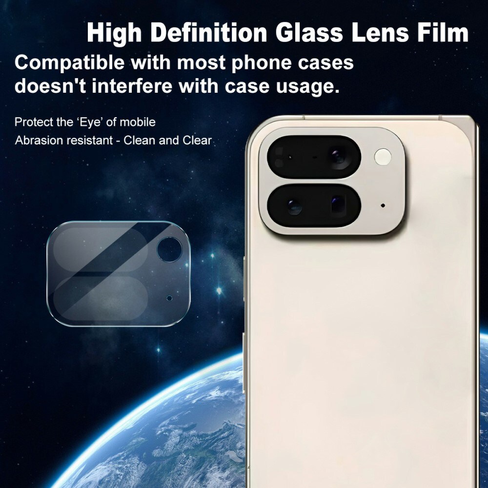 Google Pixel 10 Pro Fold Kamerabeskyttelse i glas, Gennemsigtig