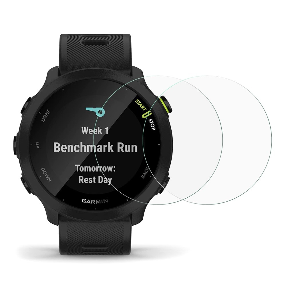 Garmin Forerunner 55 2-pak skærmbeskyttelse i hærdet glas