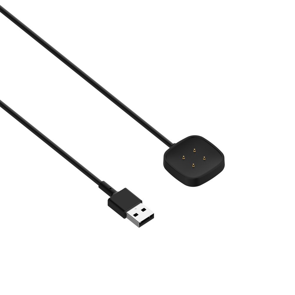 Fitbit Versa 3 Magnetisk opladningskabel 1m, Sort